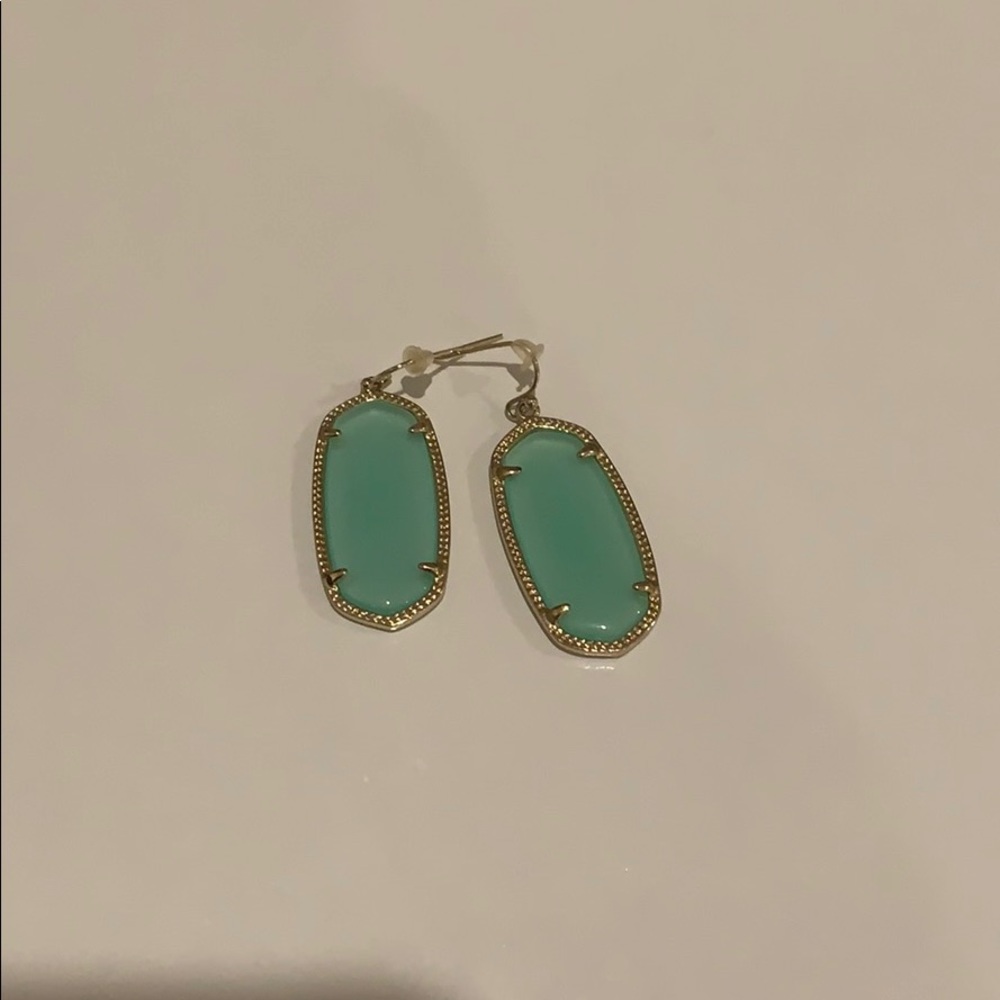 Elle Gold Drop Earrings in Translucent Turquoise